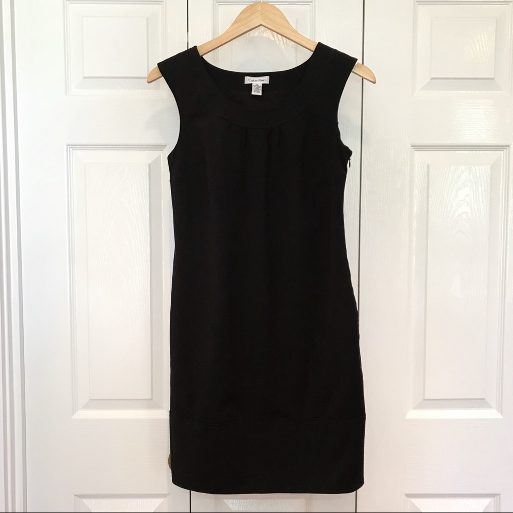 Calvin Klein black sheath dress
